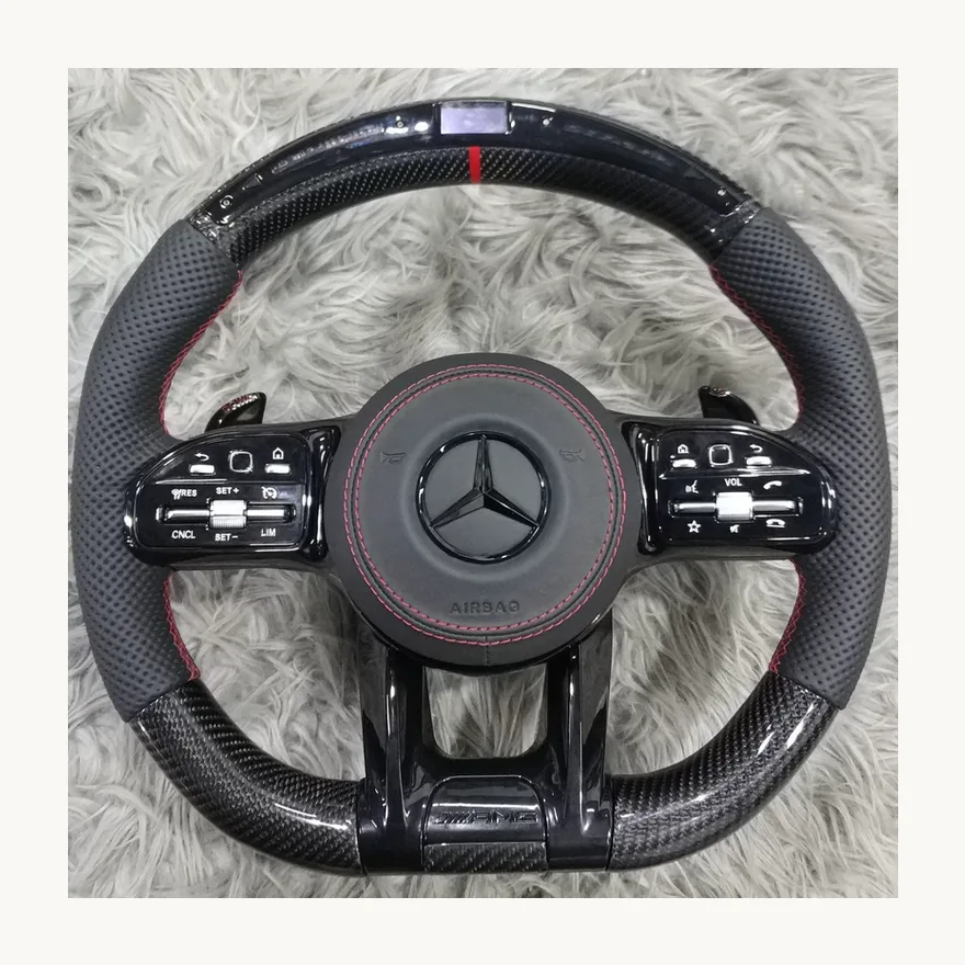 Mercedes S-Class LED Carbon Fiber Wheel | VELMORA Mercedes S-Class LED Carbon Fiber Wheel — Custom Steering Wheel