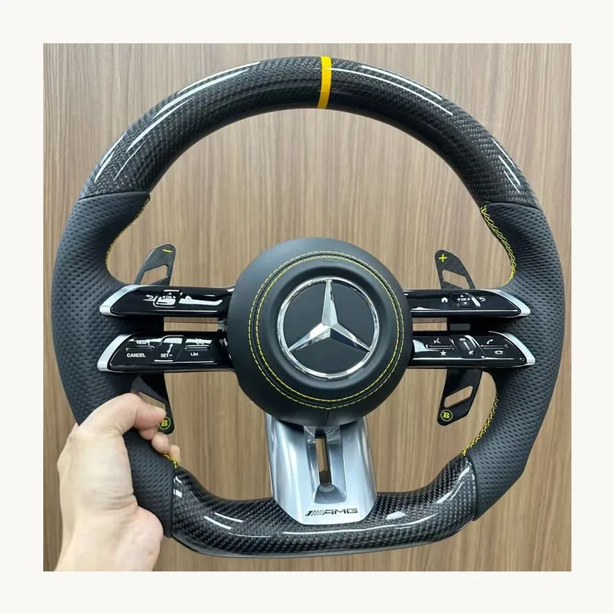 Mercedes W204 12 O'Clock Forged Carbon Wheel | VELMORA Mercedes W204 12 O'Clock Forged Carbon Wheel — Custom Steering Wheel