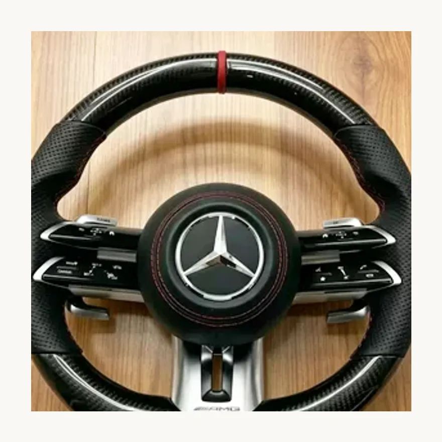 Mercedes W220 Perforated Forged Carbon Wheel | VELMORA Mercedes W220 Perforated Forged Carbon Wheel — Custom Steering Wheel